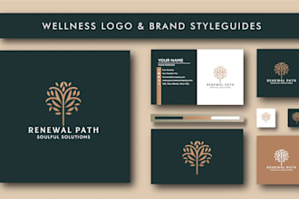 create wellness, pilates, chiropractic logo, and branding