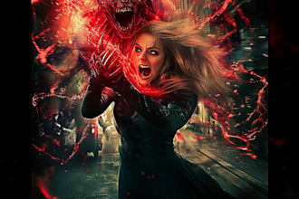 design an awesome fantasy horror character art