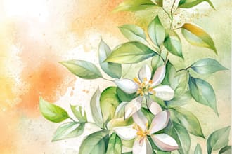 draw beautiful botanical plants and flowers