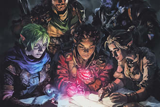 create your dnd character and character art for your dnd party illustration