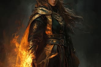 make a unique original dnd character fantasy character art