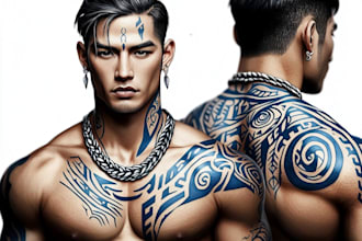 design a polynesian maori tribal tattoo