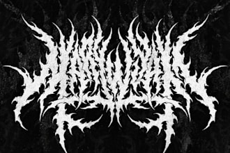 death metal,deathcore,metalcore logo initial emblem symbol