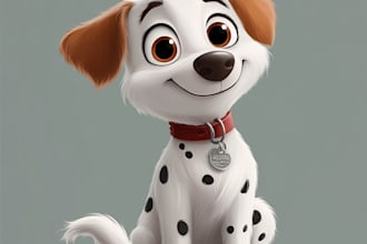 create disney style pet portraits in 24 hours