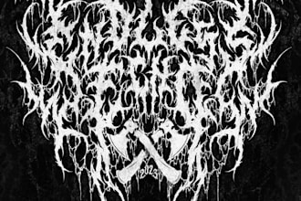 design an atmospheric black metal and dungeon synth logo