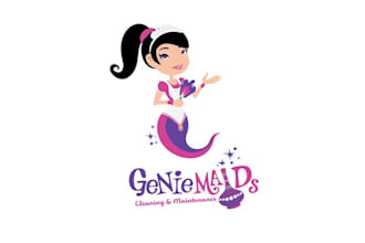 create cheery eye catching professional genie maids logo
