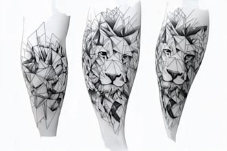 create sleeve tattoo design in geometric style