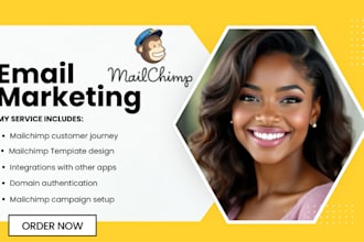 setup mailchimp email marketing campaign email automation email template design