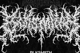 design music, band, metal, edm, or custom font logo