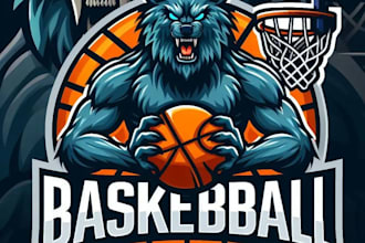 design high quality basketball club mascot logo with fastest delivery