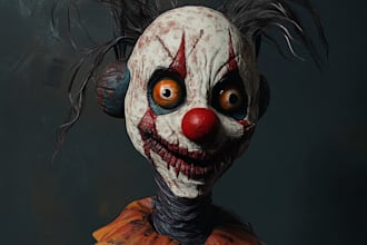 design high quality creature artwork in the horror  character style