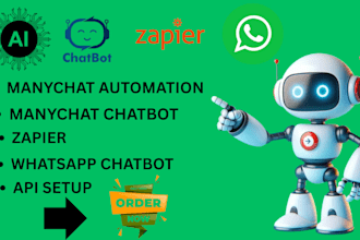 do manychat automation, chatbot, sms bot, zapier