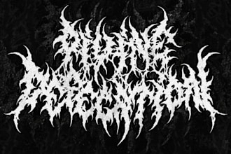 draw metal, brutal, death metal logo for your band, brand