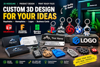 design custom keychain for 3d printing with nfc, logo, 3mf, stl cad 3d model