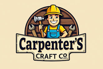 do awesome carpenter eps mascot logo design
