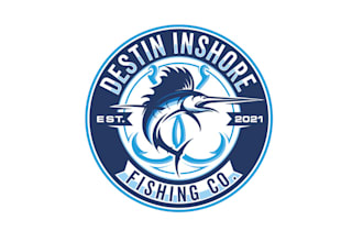 design dustin inshore fishing co logo