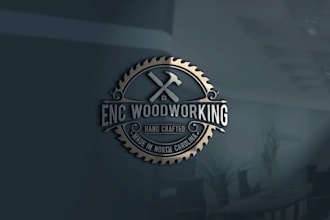 esign awesome carpentry,woodworking,handyman,plumbing logo