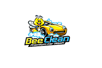 design grabbing bee themed car wash logo