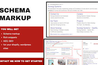 do schema markup rich snippets structured data wordpress shopify on page seo