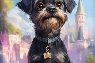 make realistic portraits of your cat, dog or any pets