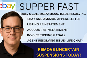 resolve your ebay mc011 mc127 mc067 suspension and amazon appeal fast