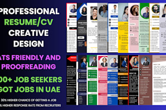 write and design a professional resume or CV template