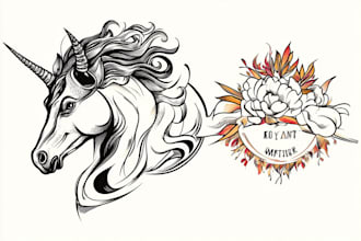 create small, minimalistic, ornamental fine line tattoo