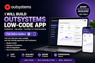 design and develop a full outsystems web or mobile application
