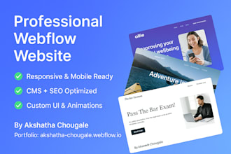 build and design a responsive webflow website for your business