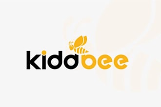 do modern bee logo design with copyrights