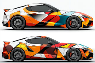 draw van wrap design, car wrap design, truck wrap design
