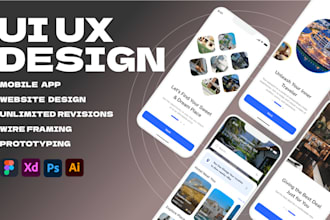 make UI UX design on mobile app design or figma app design