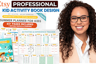 design custom kid activity book, worksheet puzzles, coloring page for amazon KDP