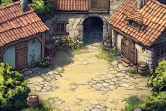 draw environment background art, fantasy style