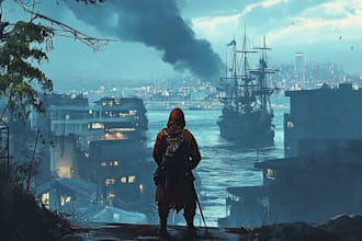 draw a environment concept art and background