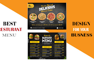 design a print ready restaurant menu for vistaprint