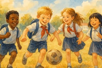 design child book illustration watercolor children storybook illustration