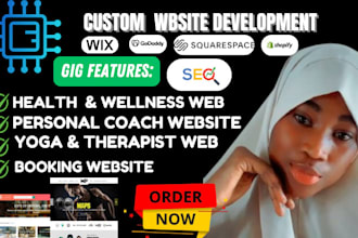 design modern wellness website, gym personal trainer, coach yoga therapy website