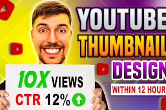 design attractive podcast youtube thumbnail that get high CTR