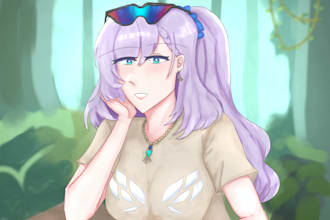 draw any illustration or chibi arts in my artstyle for you