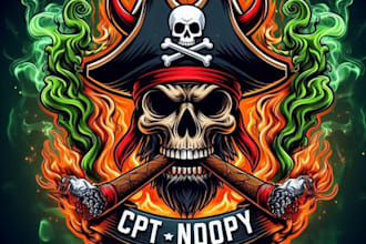 design high quality pirate octopus logo with express delivery