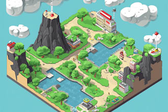 draw a unique vector or isometric map