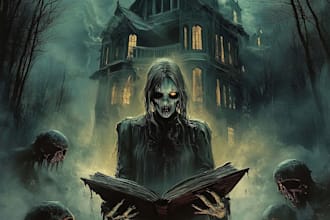 design romance horror or thriller book cover design
