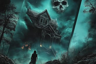 create horror fantasy book covers or ebook design