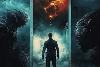 create a unique horror, thriller book cover design