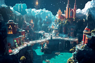 make a digital landscape or environment concept art illustration