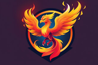 make a high quality phoenix bird mascot logo with express delivery
