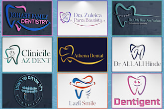 design dentist dental care clinic dentistry pediatric orthodontics logo