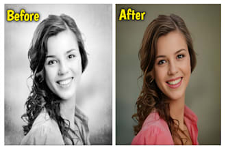 restore and colorize old black and white photos
