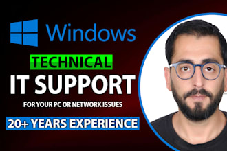 repair your pc, printer or resolve network issues, technical IT support